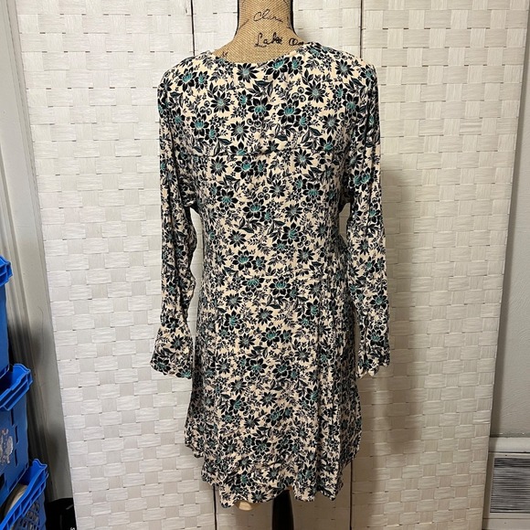 Torrid Floral Crochet Trim Dress Long Sleeve Boho Tassel Plus Size 3 - Picture 2 of 5